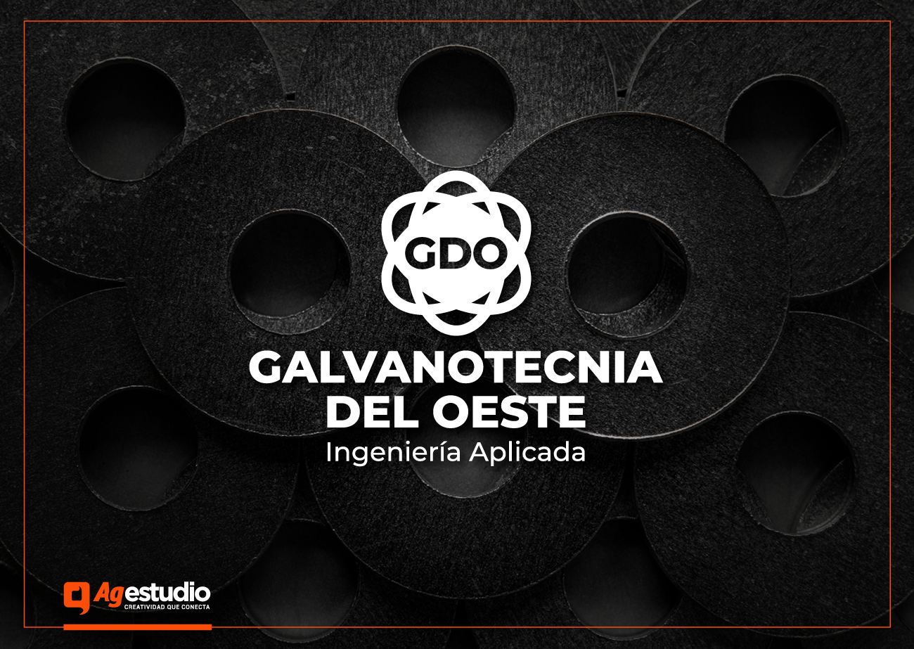 Imagen institucional de GDO Galvanotecnia del Oeste, proyecto de rebranding e identidad visual desarrollado por AG Estudio para una empresa de ingeniería aplicada.